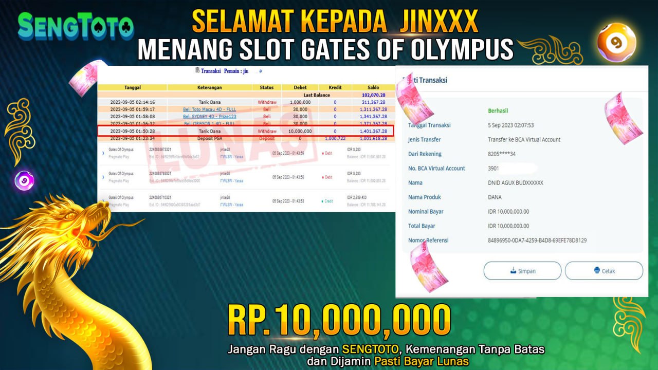 BUKTI PEMBAYARAN JACKPOT SLOT STARLIGHT PRINCESS DI BAYAR LUNAS !