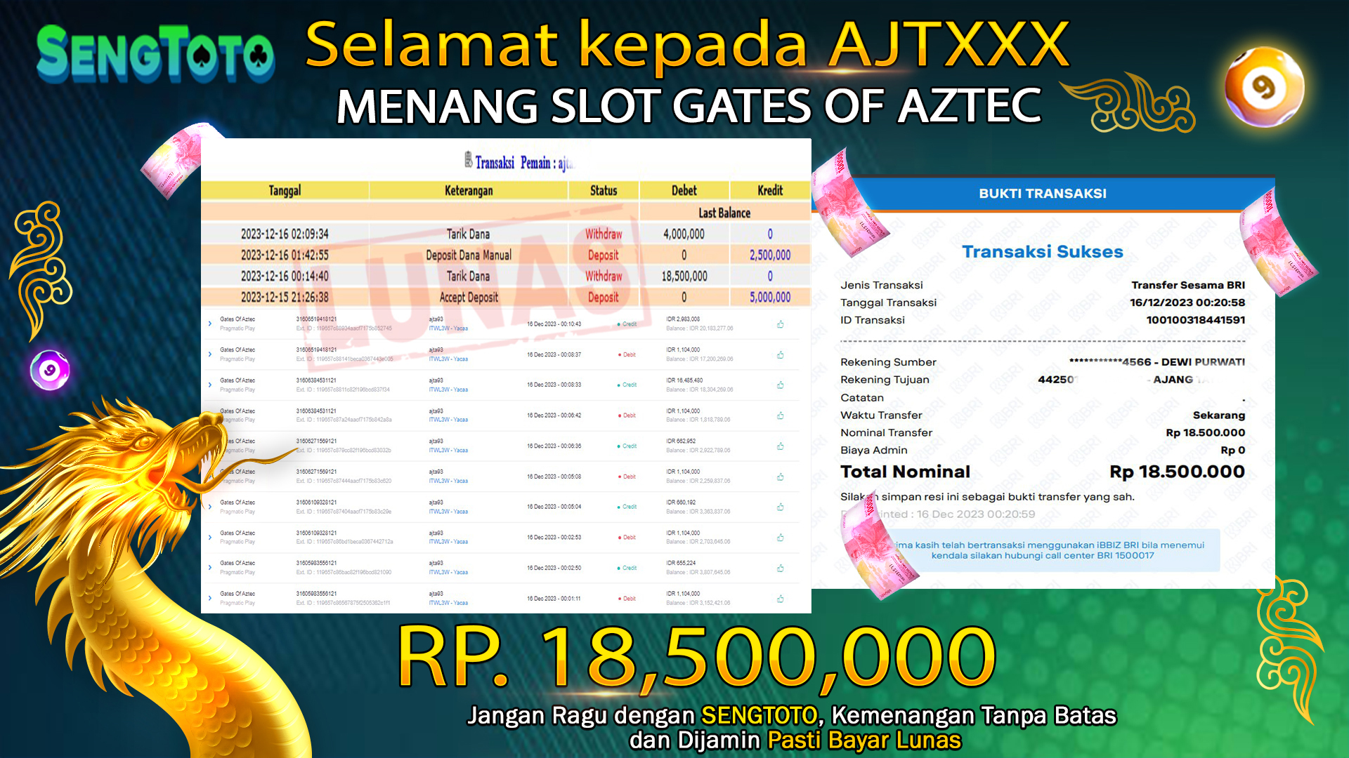 BUKTI PEMBAYARAN SLOT GATES OF ASTEC
