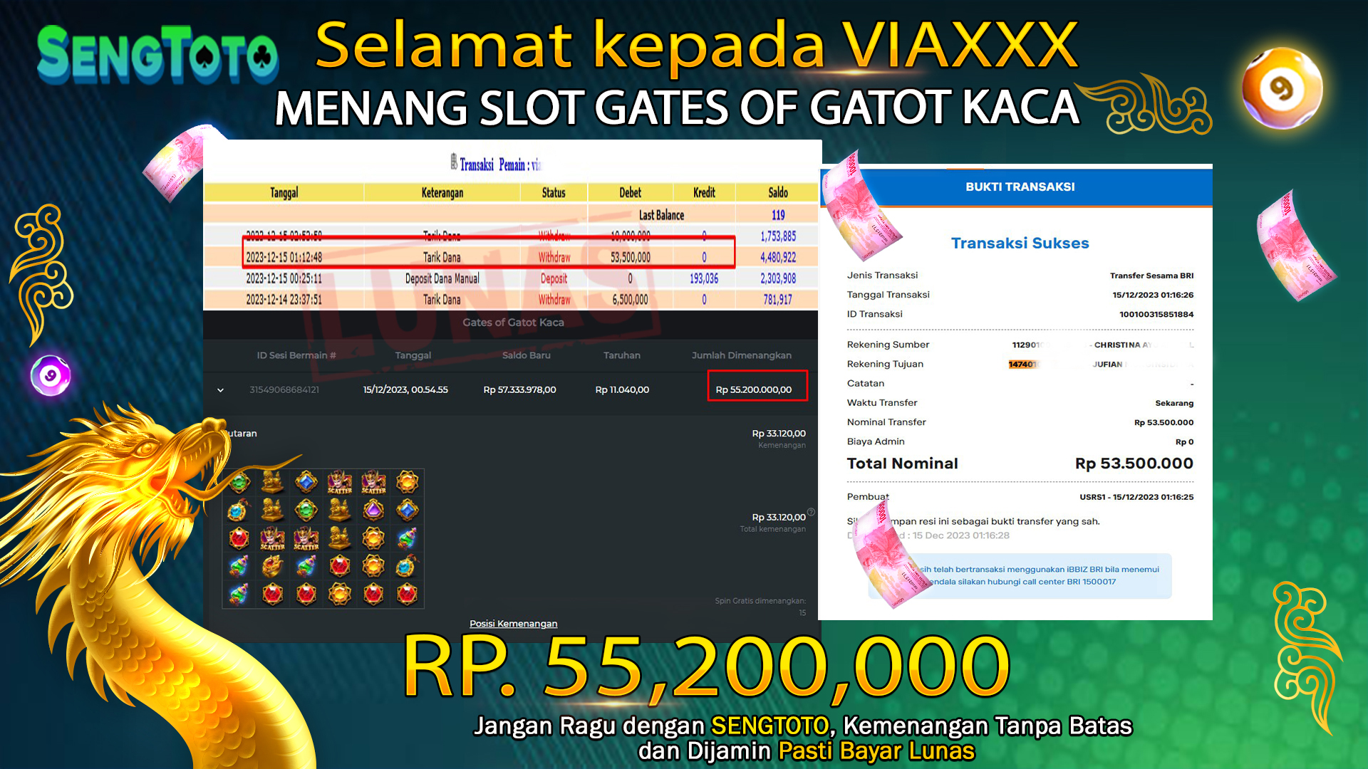 BUKTI PEMBAYARAN SLOT GATES OF GATOT KACA