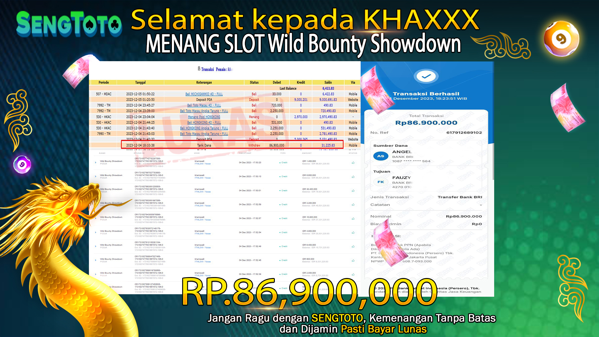 BUKTI PEMBAYARAN JACKPOT  SLOT STAR LIGHT PRINCESS !