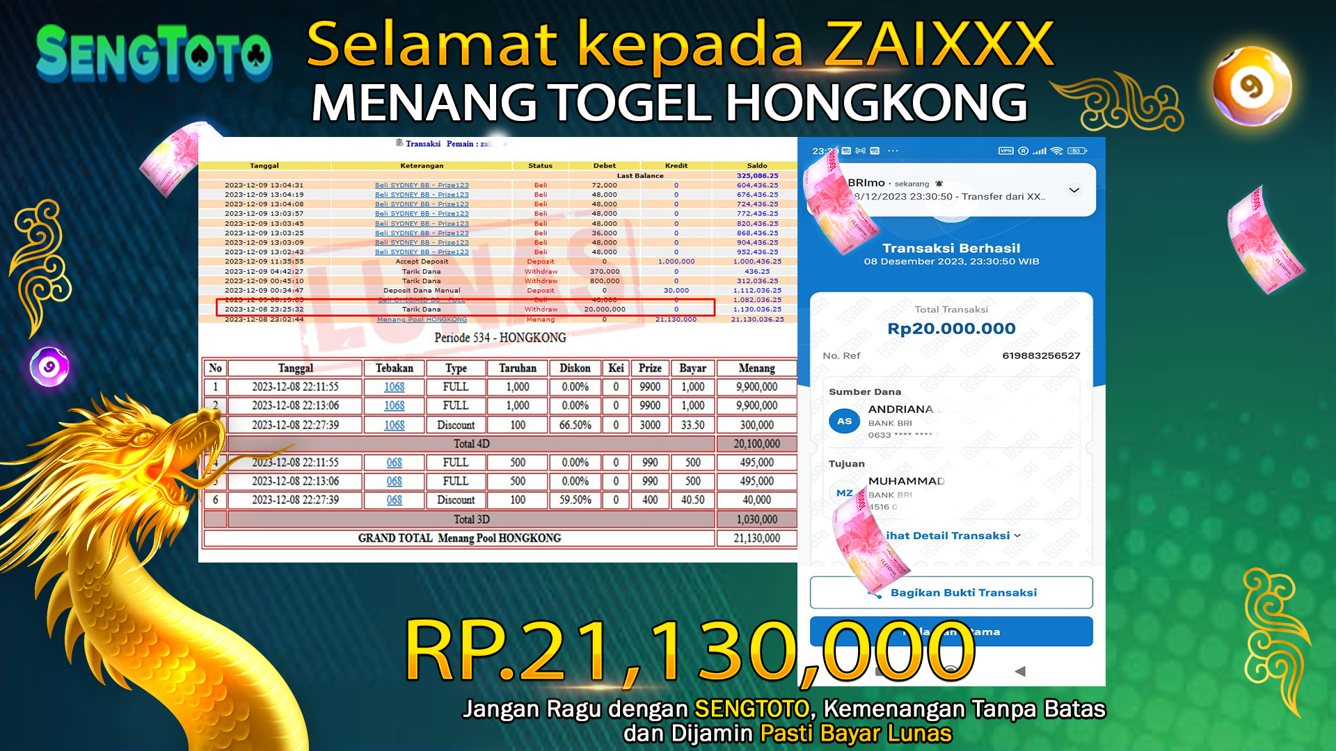 BUKTI PEMBAYARAN TOGEL HONGKONG